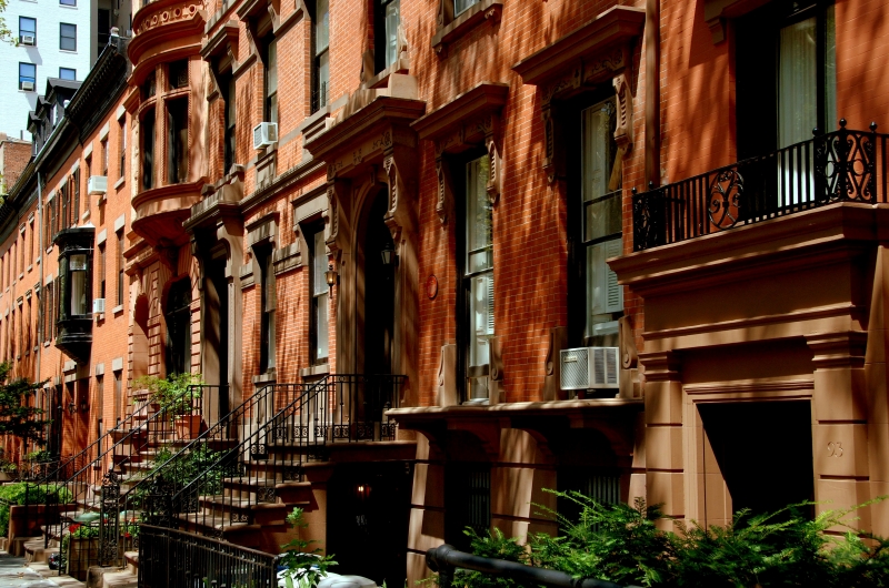 Brownstone-hus i Brooklyn